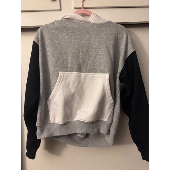 FABLETICS COLORBLOCK HOODIE GREY WHITE BLACK WOMENS SZ MEDIUM - Picture 1 of 2